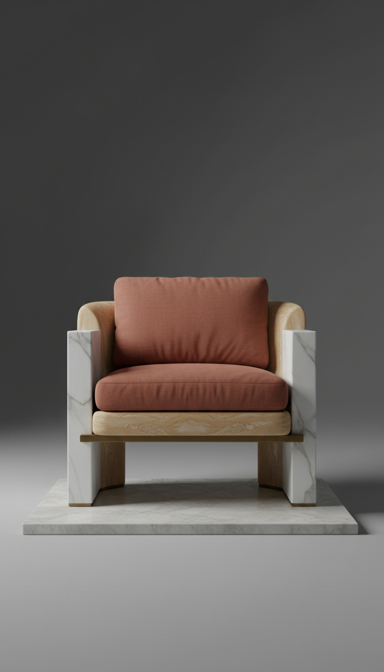 Fauteuil lounge en marbre Aureus