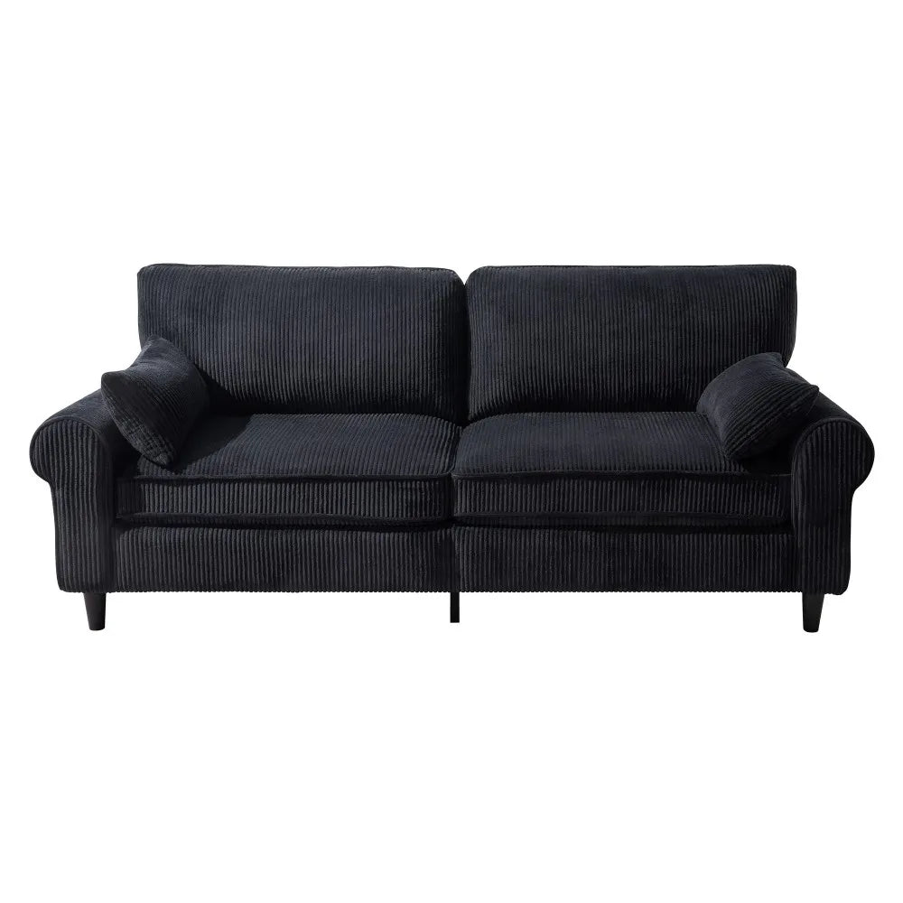 Corduroy 2-Seater Loveseat Sofa, 82.6", Living Room & Bedroom