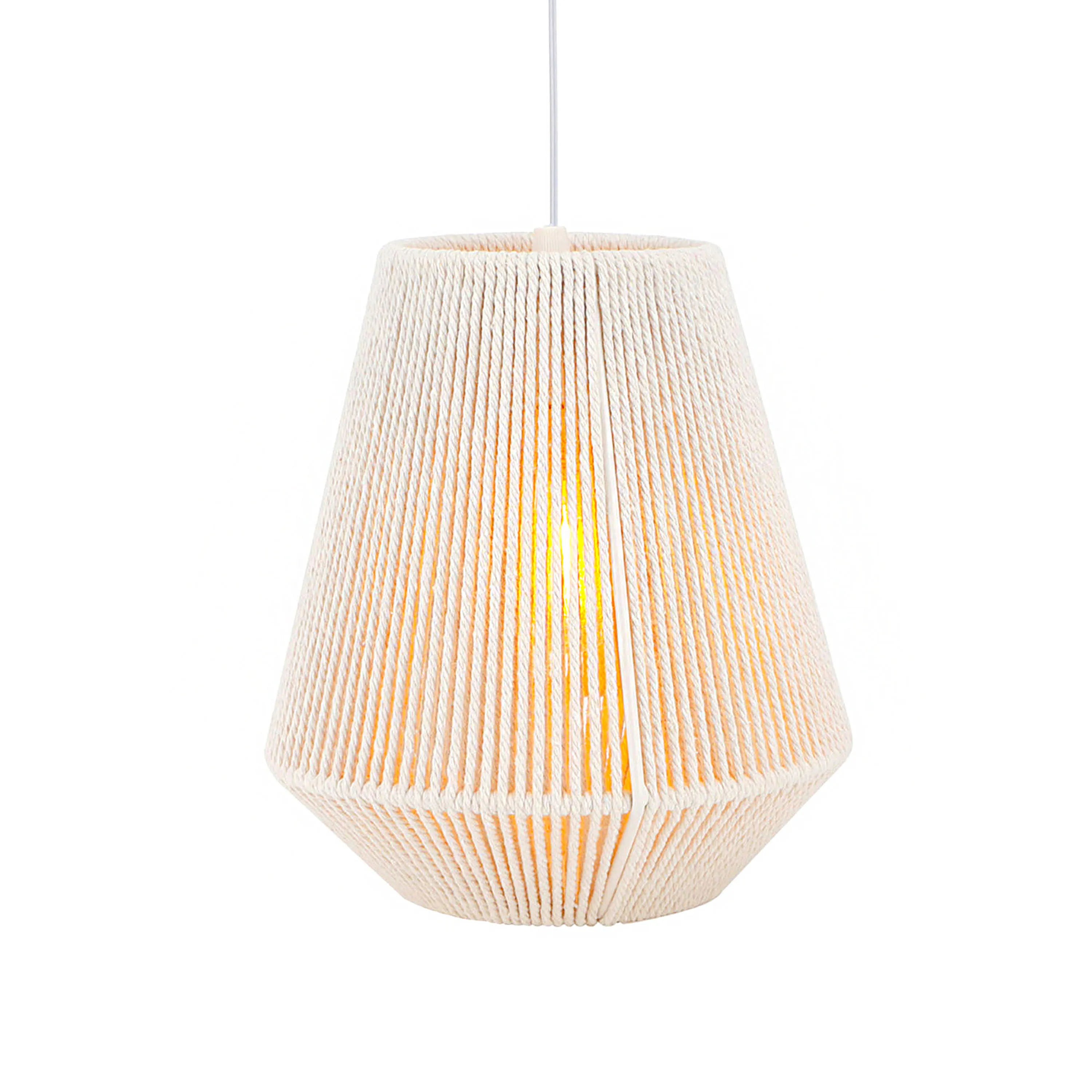 Battery-Operated Boho Pendant Lamp with Remote & Timer
