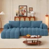 Modern Chenille L-Shape Sectional Sofa — 3-Seat, No Assembly, Non-Slip Apartment Sofa Bed