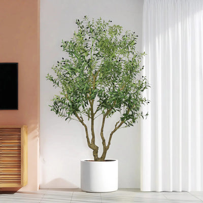 8FT Artificial Olive Tree, Faux Potted Plant