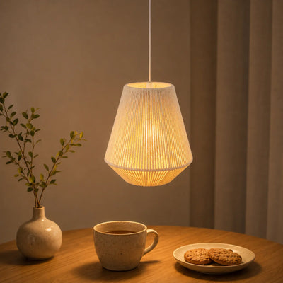Battery-Operated Boho Pendant Lamp with Remote & Timer