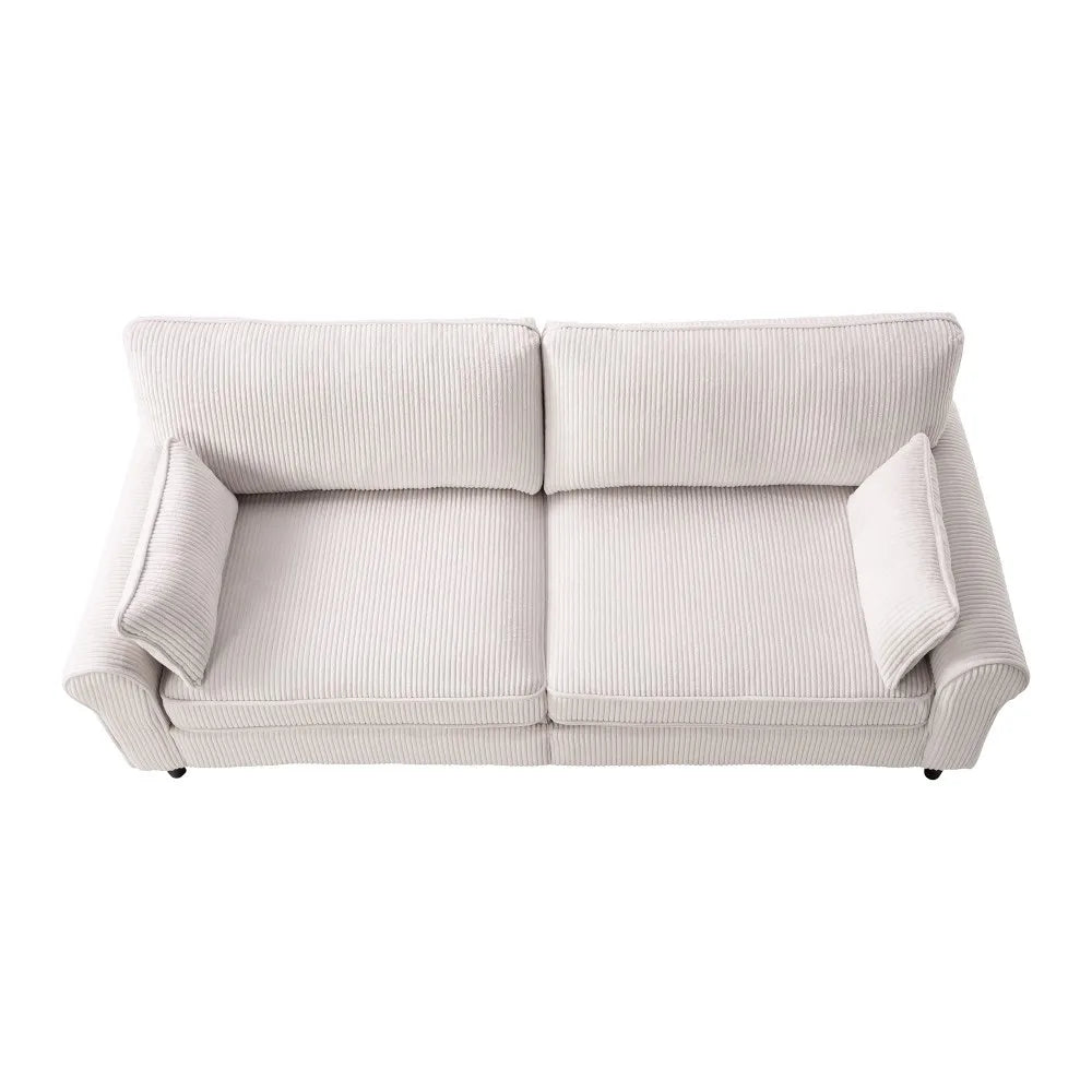 Corduroy 2-Seater Loveseat Sofa, 82.6", Living Room & Bedroom